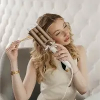 Плойка Luazon LW-05, 35 Вт, керамическое покрытие, d=25 мм, 220&deg;С, белая