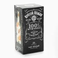 Подарочный чёрный чай &laquo;Крутой мужик&raquo;: липа и мёд, 25 пакетиков
