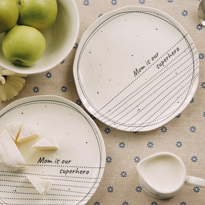 Набор тарелок фарфоровых SL Home «Милый дом», d=21 см, цвет белый Набор тарелок фарфоровых SL Home «Милый дом», d=21 см, цвет белый