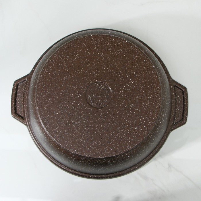 Жаровня, 3 л, d=38 см, h=9 см, антипригарное покрытие, цвет коричневый Жаровня, 3 л, d=38 см, h=9 см, антипригарное покрытие, цвет коричневый