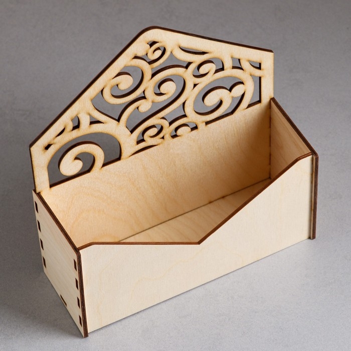 Кашпо деревянное 18×6×20 см Конверт Радель  Кашпо деревянное 18×6×20 см Конверт Радель "Дуновение", натуральный Дарим Красиво