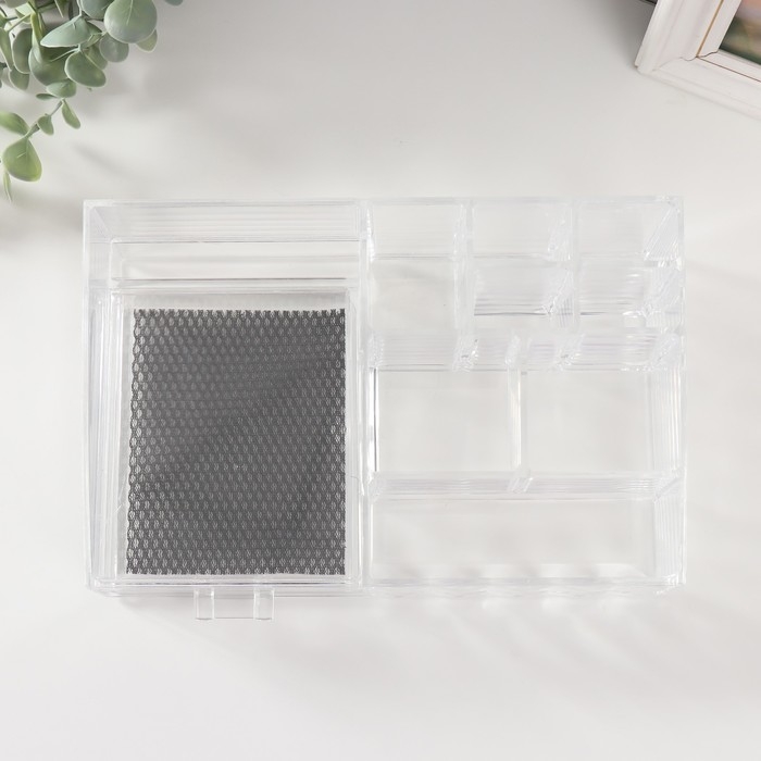 Шкатулка-органайзер пластик 1 ящик прозрачная 8,5х15х25 см Шкатулка-органайзер пластик 1 ящик прозрачная 8,5х15х25 см