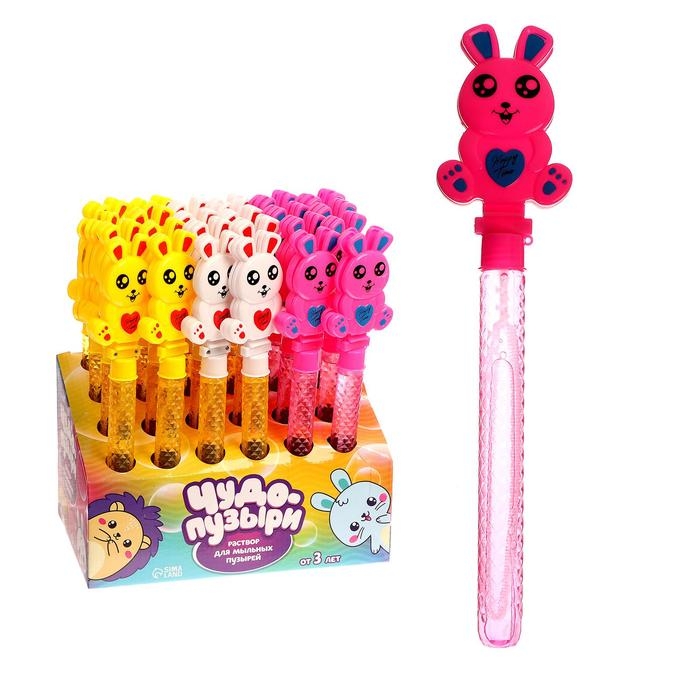 Мыльные пузыри трещотка «Милый зайчик», 70 мл, цвета МИКС Мыльные пузыри трещотка «Милый зайчик», 70 мл, цвета МИКС