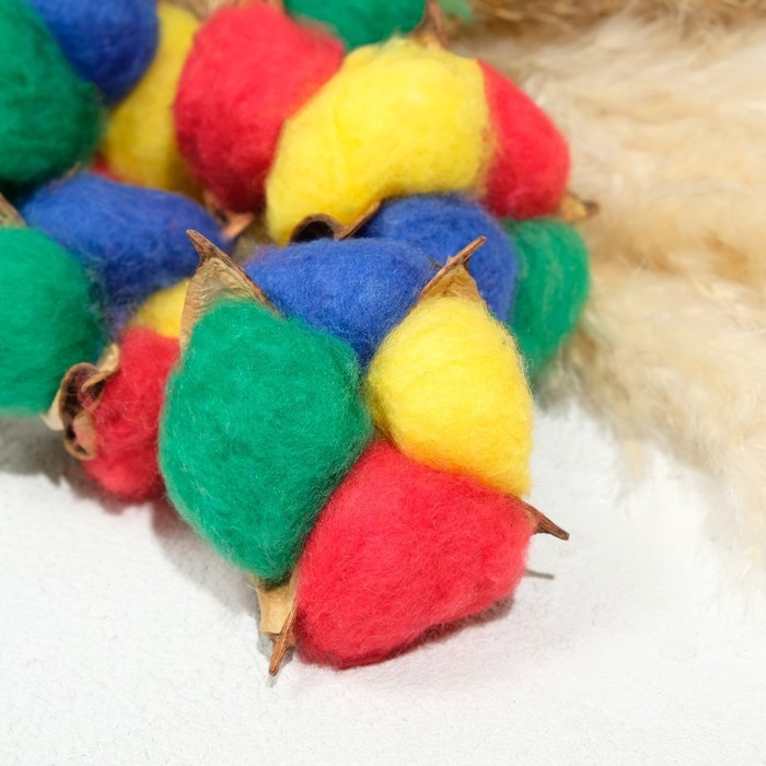 Декор сухоцвет Декор сухоцвет "Хлопок" d-5 см, 30 см, микс набор 5 шт