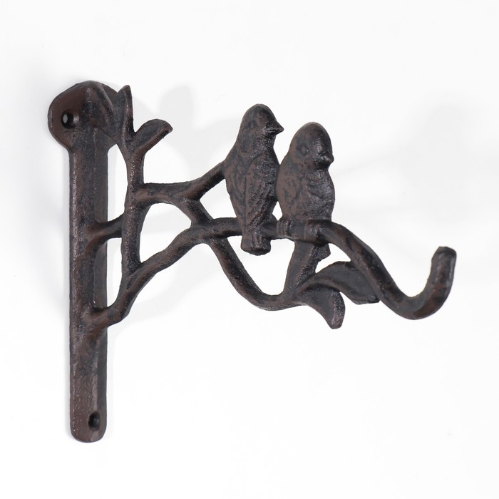 Крючок декоративный металл подвесной Крючок декоративный металл подвесной "Две птички на веточках" 17х23 см