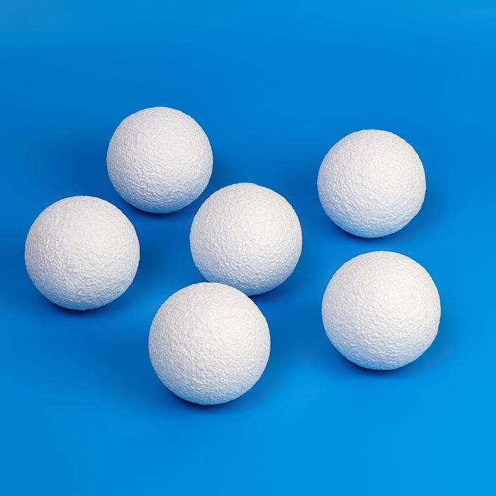 Набор шаров из пенопласта, 10 см, 6 штук