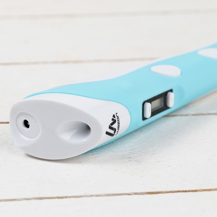 3D ручка Luazon, дисплей, работа с пластиком ABS и PLA, пластик в комплекте, голубая 3D ручка Luazon, дисплей, работа с пластиком ABS и PLA, пластик в комплекте, голубая