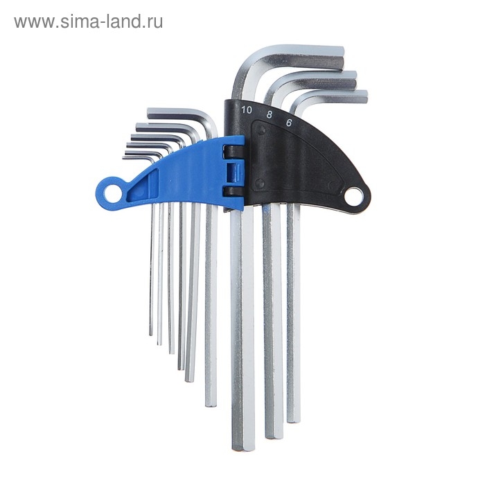 Набор ключей шестигранных ТУНДРА, удлиненных, CrV, 1.5 - 10 мм, 9 шт. Набор ключей шестигранных ТУНДРА, удлиненных, CrV, 1.5 - 10 мм, 9 шт.