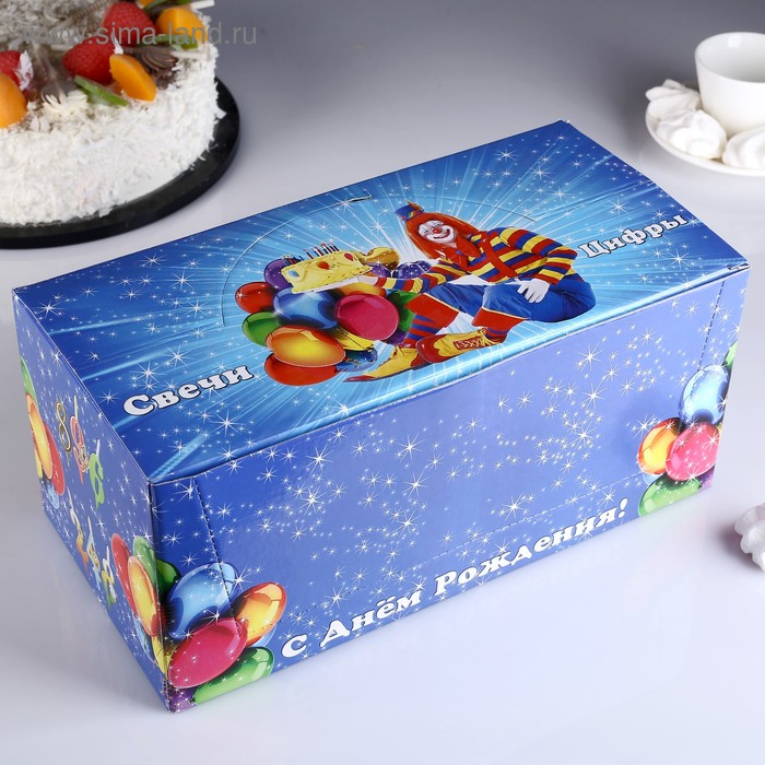 Шоу-бокс со свечами для торта цифры  Шоу-бокс со свечами для торта цифры "Люминесцентные", 10,2 см, 50 штук