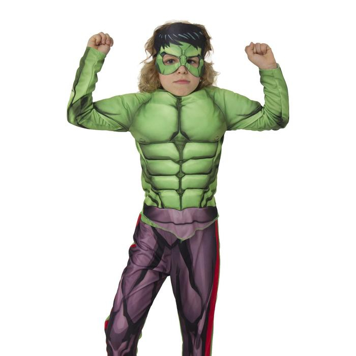 Карнавальный костюм «Халк» с мускулами, текстиль, куртка, брюки, маска, р. 34, рост 140 см Карнавальный костюм «Халк» с мускулами, текстиль, куртка, брюки, маска, р. 34, рост 140 см