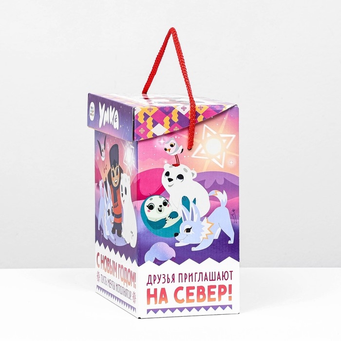 Новый год. Коробка подарочная складная Новый год. Коробка подарочная складная "Умка" 19,8 х 12 х 24,3 см.
