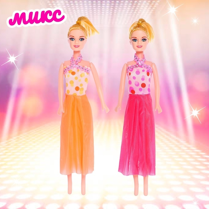 Кукла-модель «Модница» в платье, МИКС