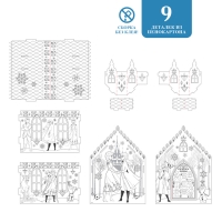 Дом-раскраска 3 в 1 «Холодное сердце», замок, набор для творчества, 16 × 18 × 22 см