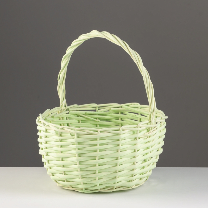 Набор корзин, D24x13/26 см, D18x11/23 см, 2 шт, зеленый, ива Набор корзин, D24x13/26 см, D18x11/23 см, 2 шт, зеленый, ива