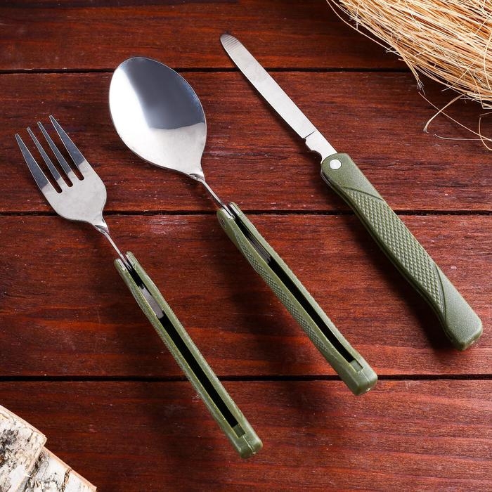 Набор туриста в чехле 3в1 Мастер К, зеленый Набор туриста в чехле 3в1 Мастер К, зеленый