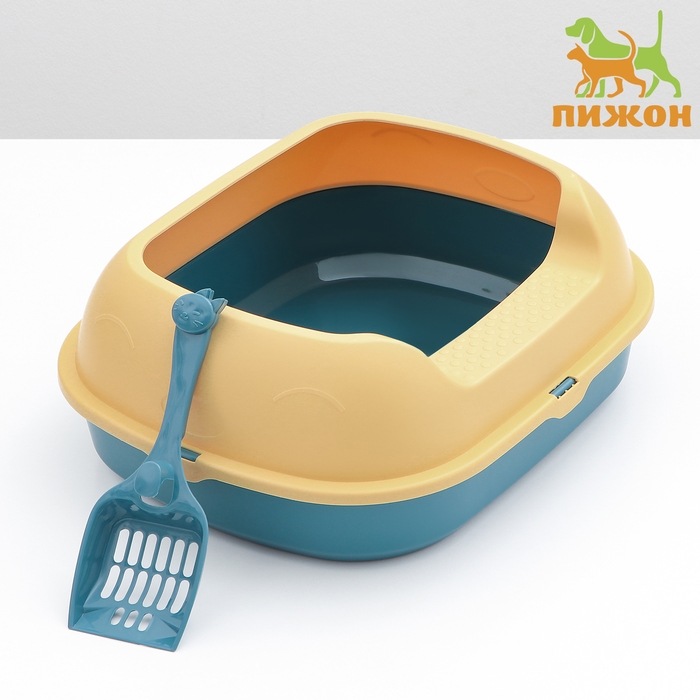 Туалет с бортом 46 х 38 х 18 см, голубой Туалет с бортом 46 х 38 х 18 см, голубой