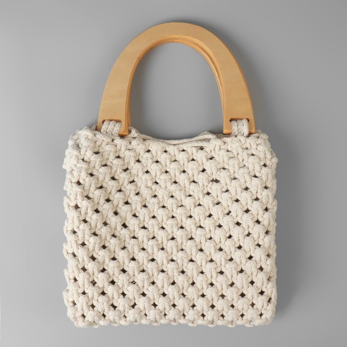 Ручки для сумки деревянные, 11 × 16,5 см, 2 шт, цвет бежевый Ручки для сумки деревянные, 11 × 16,5 см, 2 шт, цвет бежевый