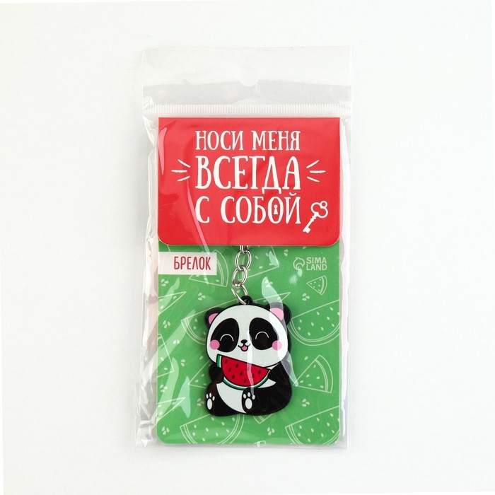 Брелок для ключей акриловый «Панда», 7 х 12,5 см