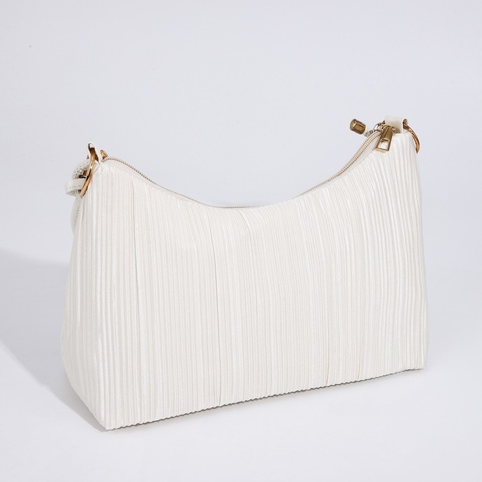 Сумка-багет на молнии, цвет белый Сумка-багет на молнии, цвет белый