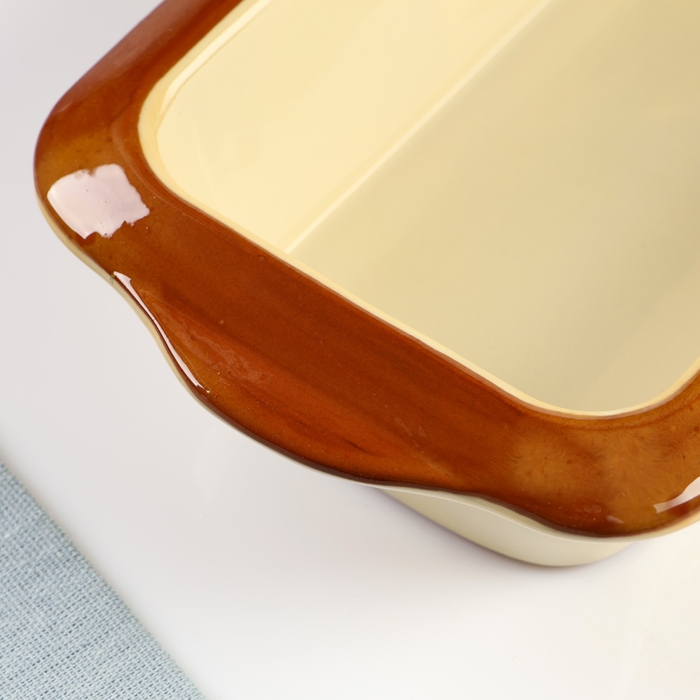 Емкость для запекания Емкость для запекания "Трапеза прямоугольная" 1л / 6,5х27х14,5см, карамель