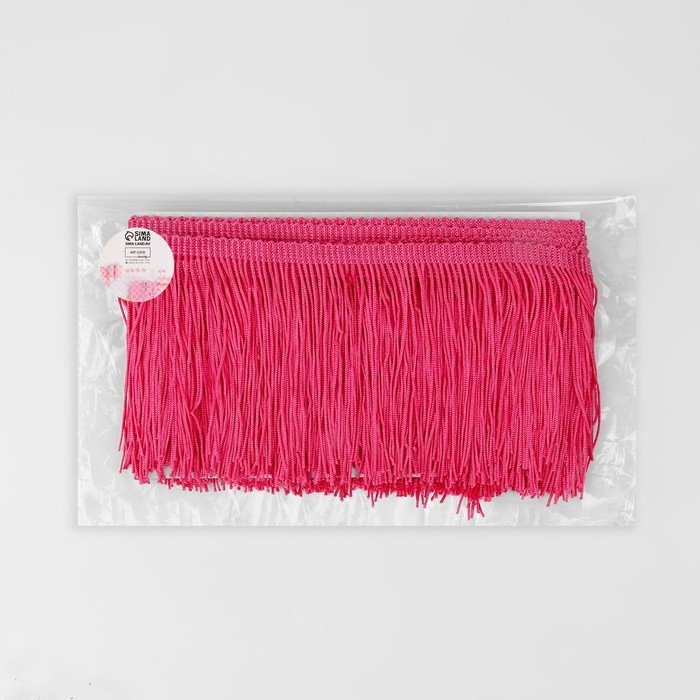 Тесьма декоративная «Бахрома», 10 см, 5 ± 0,5 м, цвет малиновый Тесьма декоративная «Бахрома», 10 см, 5 ± 0,5 м, цвет малиновый