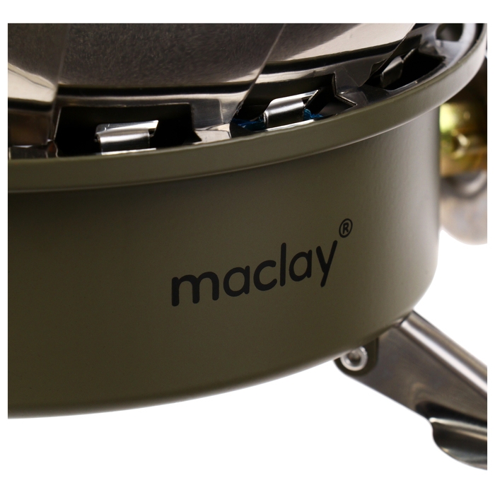 Плита газовая Maclay (с ветрозащитой) 17 х 13 см, для кемпинга, большая Плита газовая Maclay (с ветрозащитой) 17 х 13 см, для кемпинга, большая