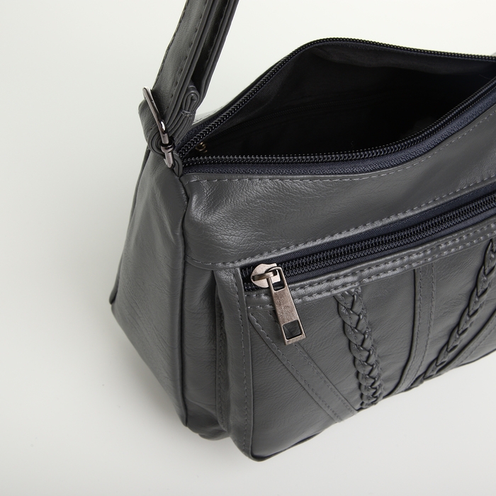 Сумка женская на молнии, цвет серый Сумка женская на молнии, цвет серый