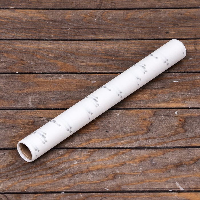 Бумага силиконизированная «Бусинки» серебро, 0,38 х 5 м Бумага силиконизированная «Бусинки» серебро, 0,38 х 5 м