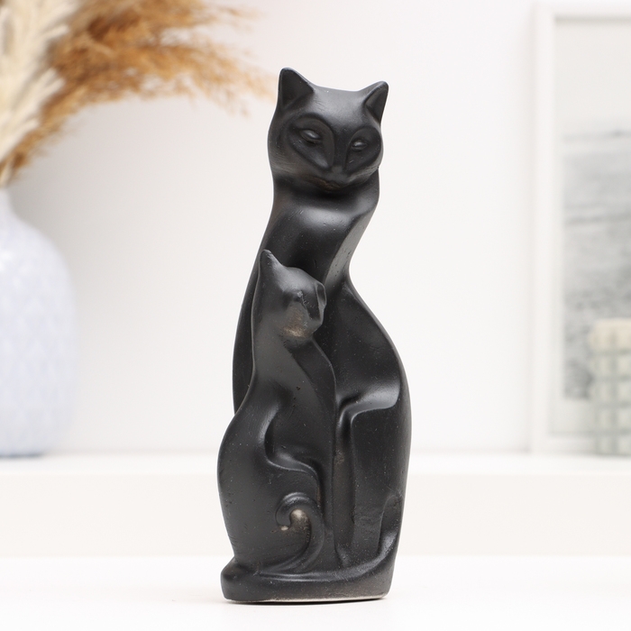 Фигура Фигура "Котики с изгибом" черные, 17см