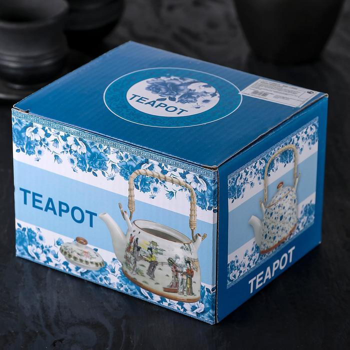 Чайник керамический заварочный с металлическим ситом «Пейзаж», 600 мл Чайник керамический заварочный с металлическим ситом «Пейзаж», 600 мл