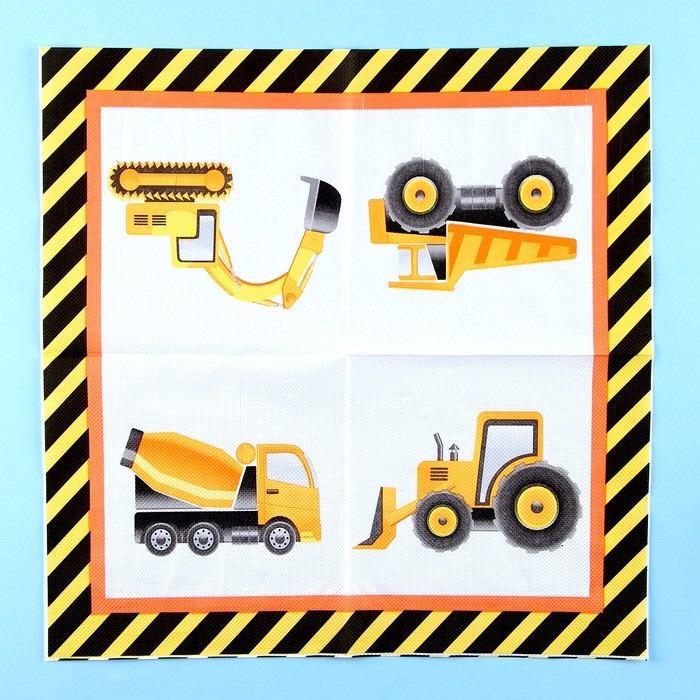 Салфетки бумажные «Спецтехника», 33х33 см, набор 20 шт. Салфетки бумажные «Спецтехника», 33х33 см, набор 20 шт.