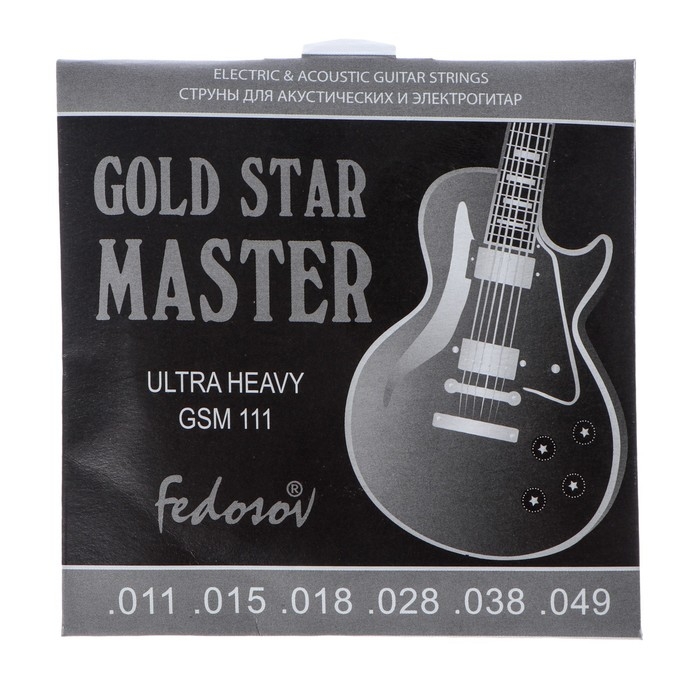 Струны  GOLD STAR MASTER Ultra Heavy  ( .011 - .049, навивка - нерж. сплав на граненом керне Струны  GOLD STAR MASTER Ultra Heavy  ( .011 - .049, навивка - нерж. сплав на граненом керне