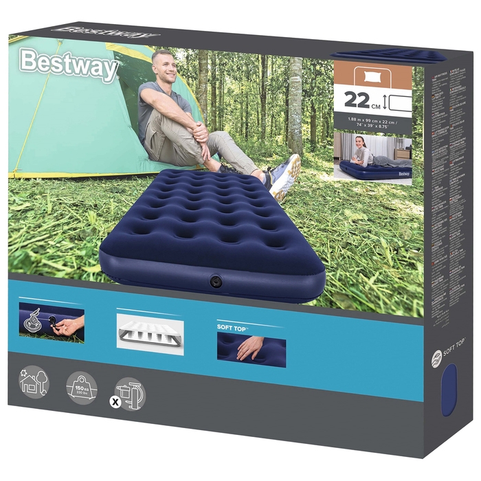 Матрас надувной, 188 х 99 х 22 см, 67001 Bestway Матрас надувной, 188 х 99 х 22 см, 67001 Bestway