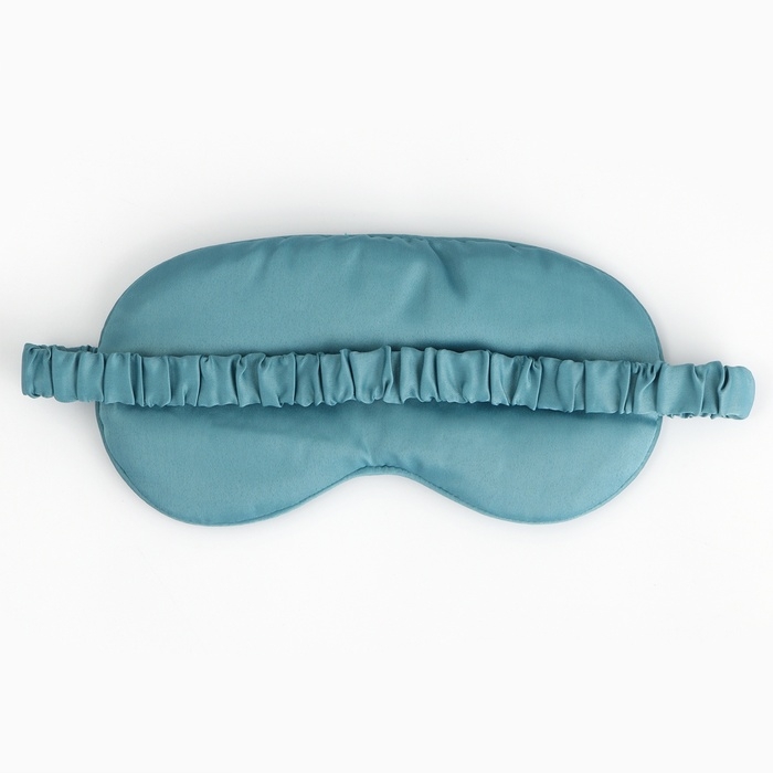 Маска шелковая для сна «Глазки», 20 х 9 см, цвет бирюзовый Маска шелковая для сна «Глазки», 20 х 9 см, цвет бирюзовый