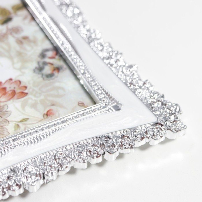 Фоторамка 10х15 см Фоторамка 10х15 см "Розы" перламутр 19,7х15х1 см