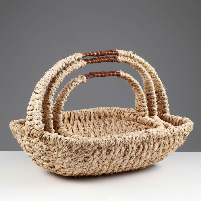 Набор корзин, 3 шт, 44х13 см, 37х10 см, 31х10 см Набор корзин, 3 шт, 44х13 см, 37х10 см, 31х10 см