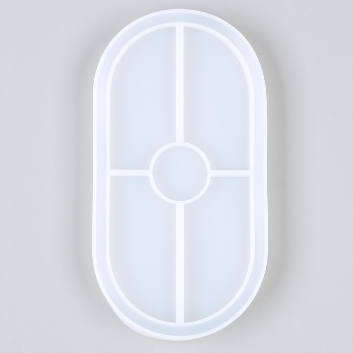 Форма силиконовая универсальная «Овал», размер изделия 9,2 × 17,6 × 1,4 см