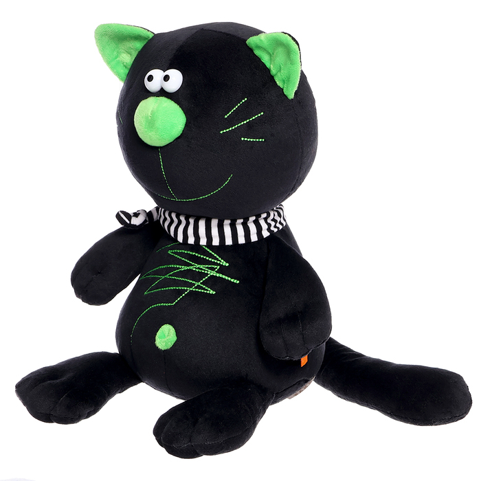 Мягкая игрушка «Кот Батон», цвет чёрный, 30 см Мягкая игрушка «Кот Батон», цвет чёрный, 30 см