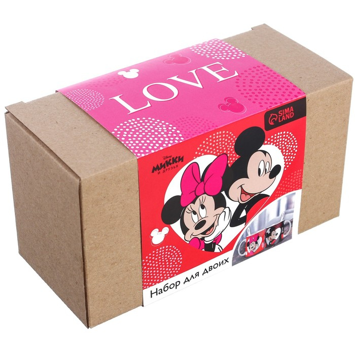 Набор парных кружек, 350 мл "Любовь", Микки и друзья