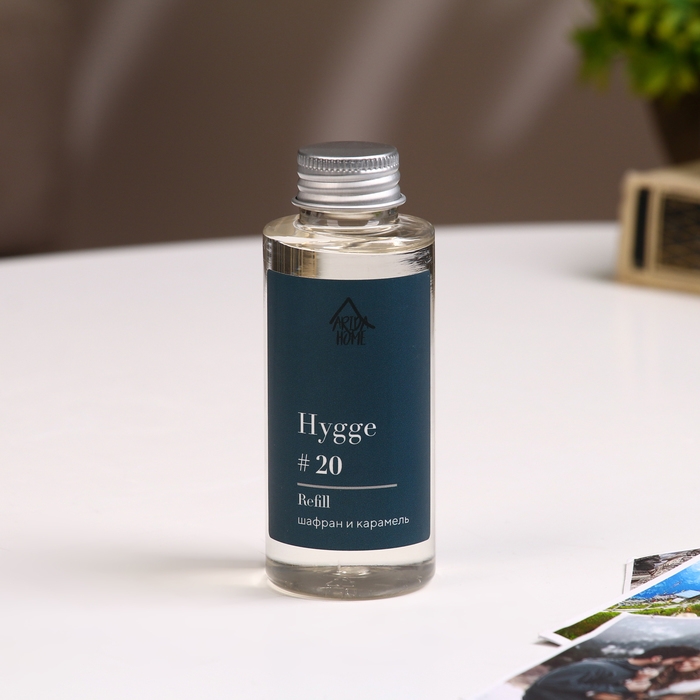 Наполнитель для ароматического диффузора Хюгге #20 Шафран и карамель 100 мл Наполнитель для ароматического диффузора Хюгге #20 Шафран и карамель 100 мл