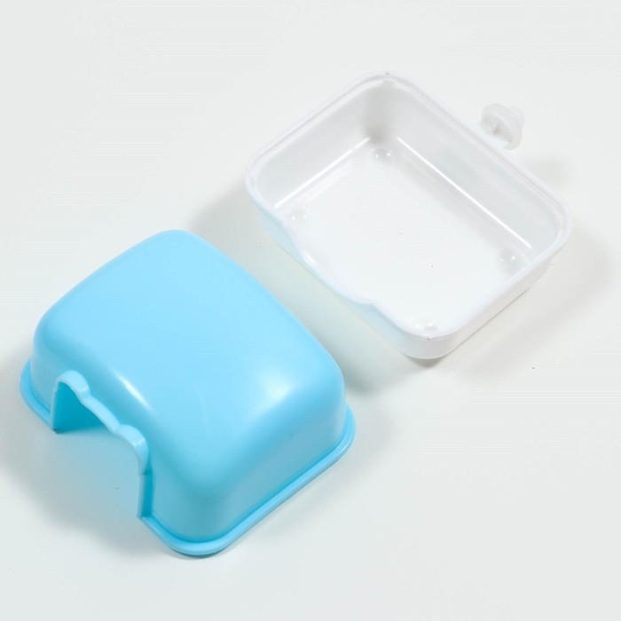 Туалет для грызунов с фигурным входом, 10,4 х 8,3 х 8,6 см, синий Туалет для грызунов с фигурным входом, 10,4 х 8,3 х 8,6 см, синий