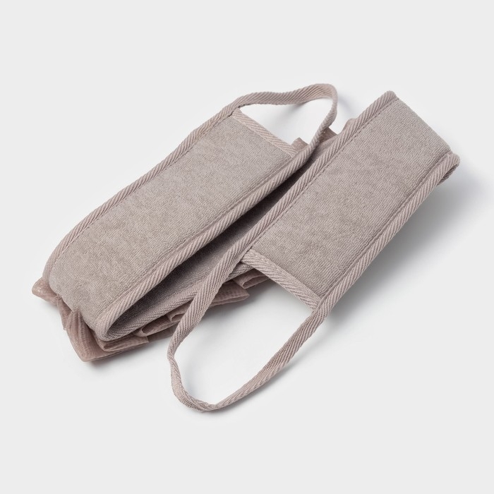 Мочалка для тела массажная Доляна «Афродита», 70×7,5 см, цвет мокко Мочалка для тела массажная Доляна «Афродита», 70×7,5 см, цвет мокко