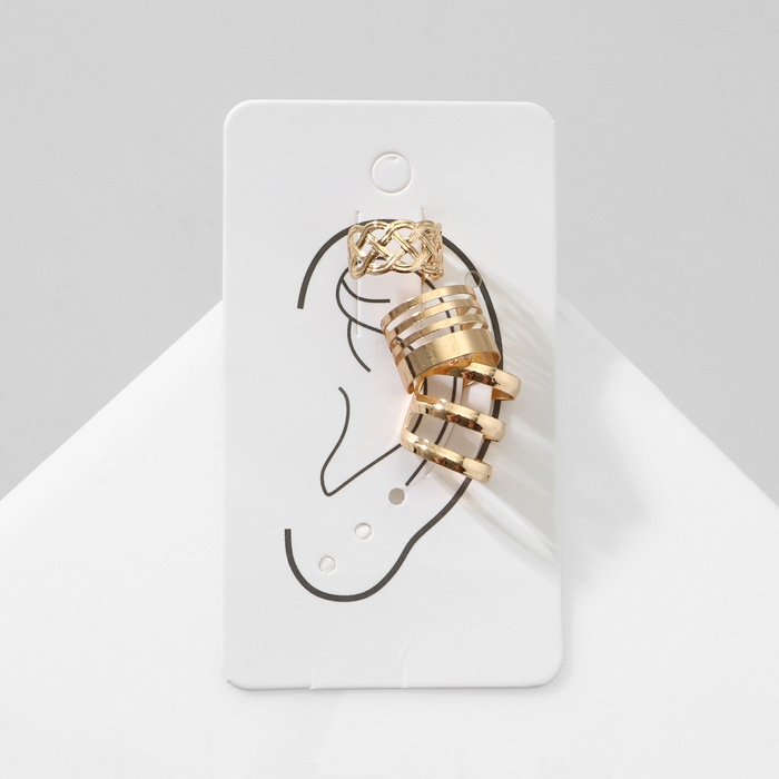 Серьги «Каффы» набор 3 шт., узор, цвет золото