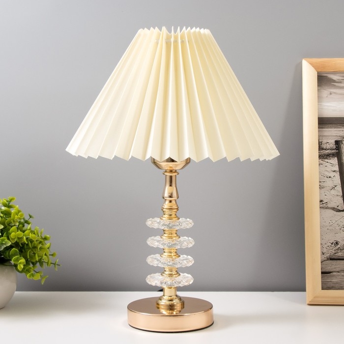 Настольная лампа Настольная лампа "Мишель" Е27 40Вт золото 22х22х40 см RISALUX