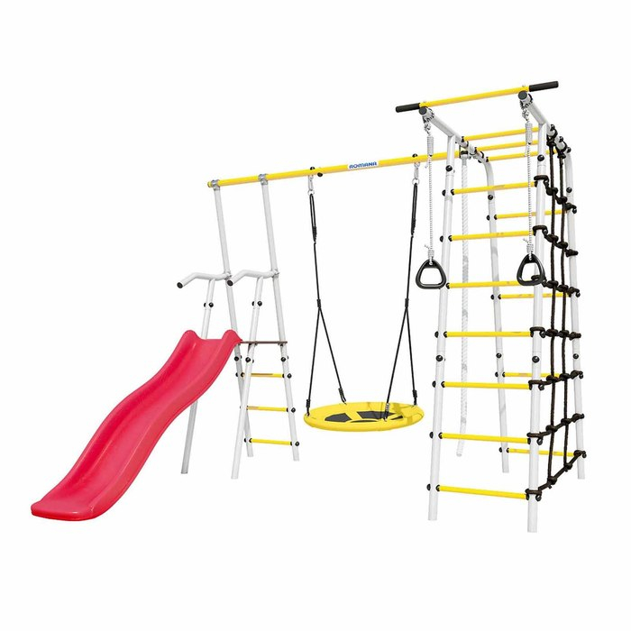 Детский спортивный комплекс уличный «Богатырь», качели гнездо Детский спортивный комплекс уличный «Богатырь», качели гнездо