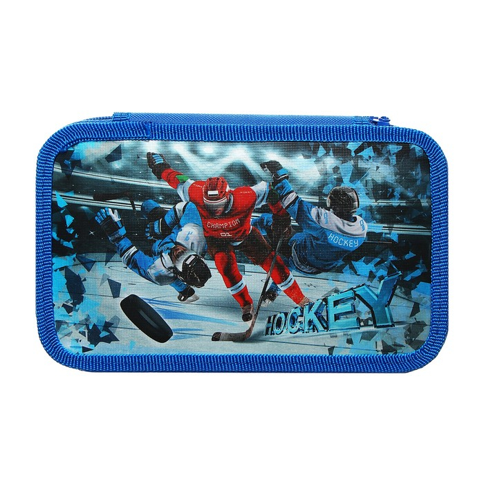 Пенал 2 секции, 125 х 205 х 40 мм, 8П26/2 Calligrata Пенал 2 секции, 125 х 205 х 40 мм, 8П26/2 Calligrata "Хоккеисты" (рисунок с эффектом металлика)