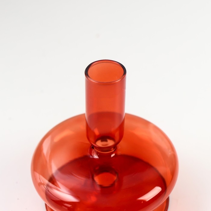 Подсвечник стекло на 1 свечу Подсвечник стекло на 1 свечу "Эсон" розовое вино d=1 см 11 см