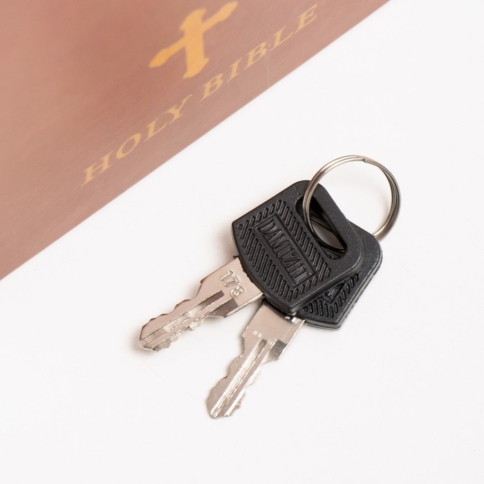 Шкатулка книга пластик, металл "Библия" 5,5х12х18 см