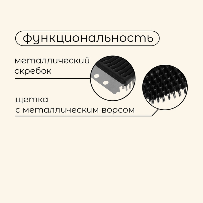 Щётка-скребок для чистки гриля Maclay, 21 см Щётка-скребок для чистки гриля Maclay, 21 см