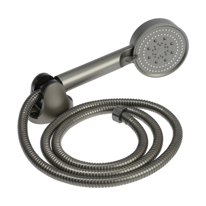 Смеситель для ванны ZEIN Z3856, однорычажный, душевой набор, лейка 5 режимов, графит Смеситель для ванны ZEIN Z3856, однорычажный, душевой набор, лейка 5 режимов, графит